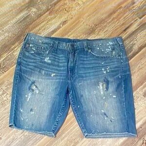 True Religion Blue Jean Shorts